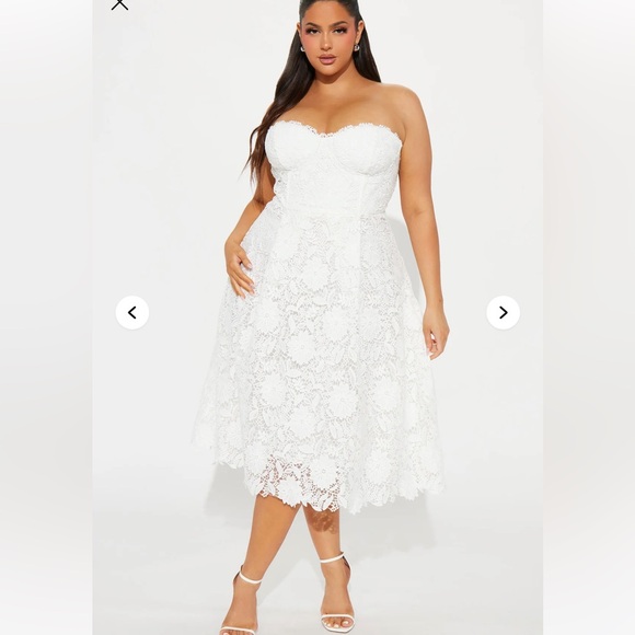 Dresses & Skirts - Fashion nova isn’t she lovely midi white dress size 3x
